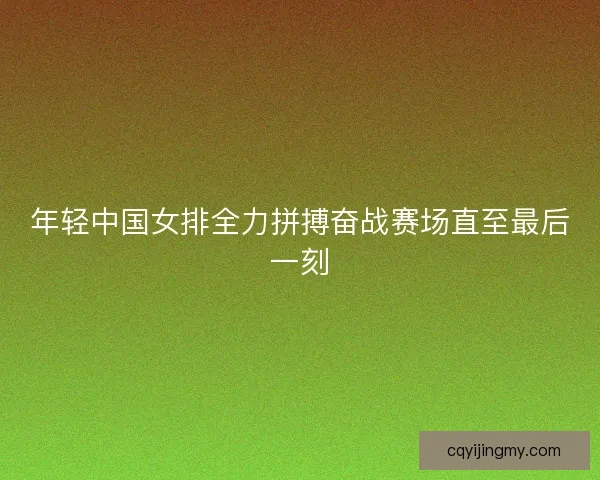 年轻中国女排全力拼搏奋战赛场直至最后一刻